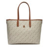 Tommy Hilfiger Дамска чанта Th Monoplay Leather Tote AW0AW17379 Екрю за Жени цена