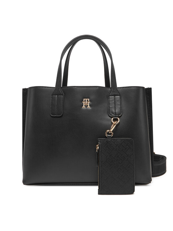 Tommy Hilfiger Дамска чанта Th Distinct Mini Tote AW0AW17192 Черен за Жени цена