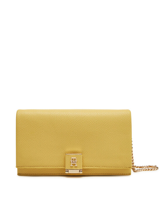 Tommy Hilfiger Дамска чанта Th Her Flap W/Chain AW0AW17403 Жълт за Жени цена