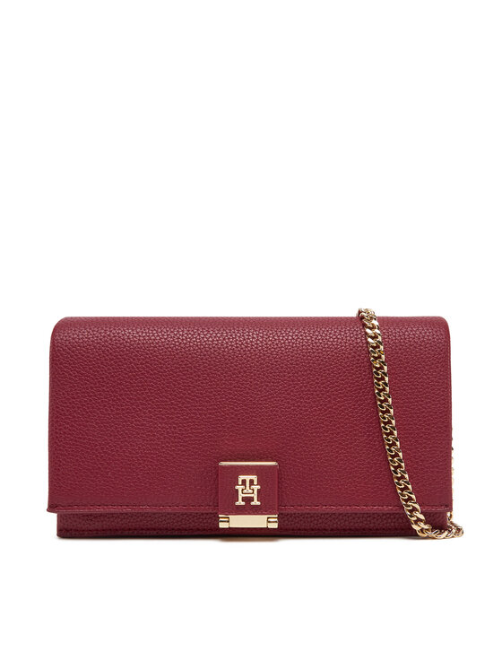 Tommy Hilfiger Дамска чанта Th Her Flap W/Chain AW0AW17403 Червен за Жени цена
