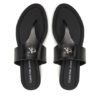Calvin Klein Jeans Джапанки Flat Sandal Toepost Mg YW0YW01691 Черен цвят на ниска цена