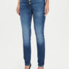 Guess Дънки W4YA28 D5DD4 Тъмносин Slim Fit за Жени цена