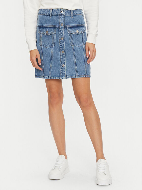Дънкова пола Karl Lagerfeld Jeans за Жени цена