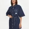 Calvin Klein Jeans Дънкова рокля Utility J20J224748 Тъмносин Regular Fit цвят на ниска цена
