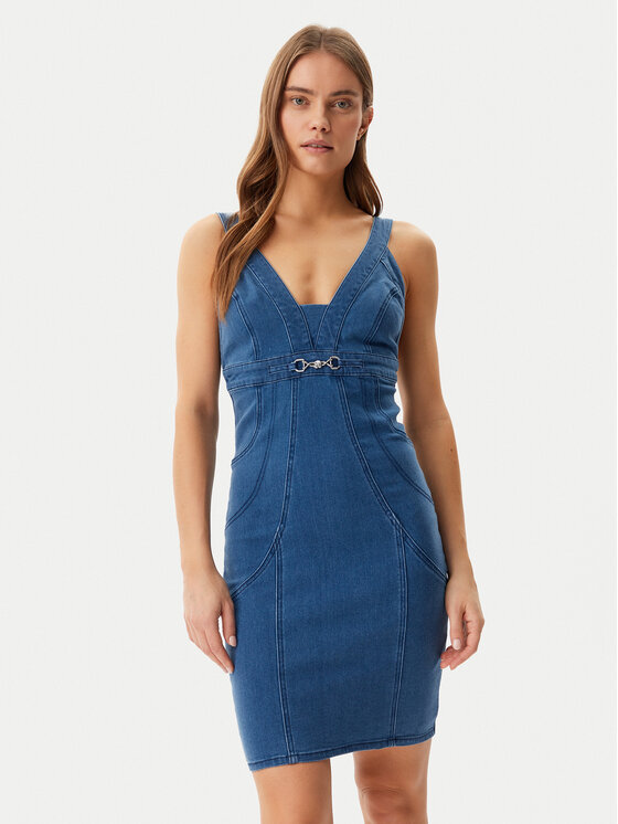 Guess Дънкова рокля W5GK75 D5LK0 Син Regular Fit за Унисекс цена