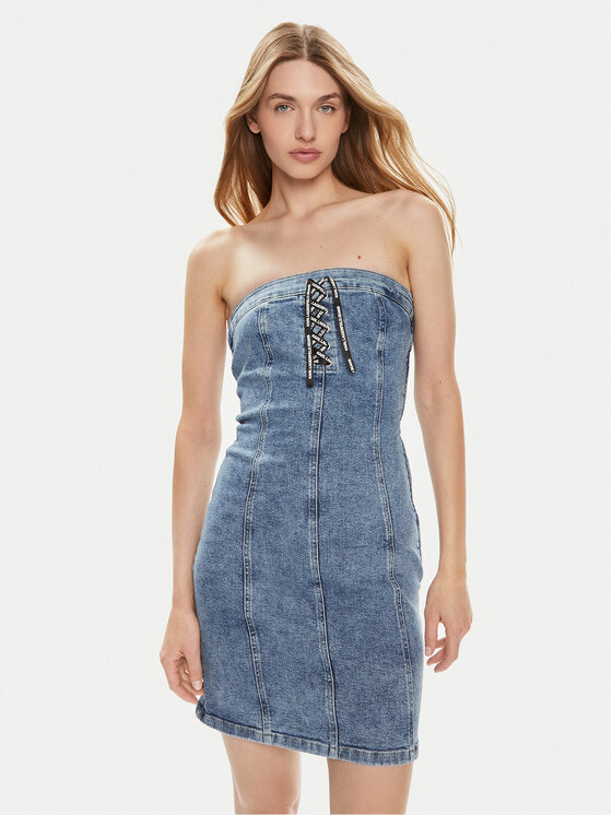 Дънкова рокля Karl Lagerfeld Jeans за Жени цена