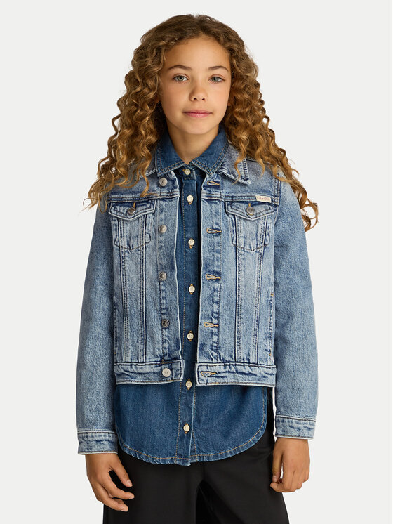 Дънково яке Calvin Klein Jeans за Момичета цена