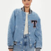 Tommy Jeans Дънково яке Letterman DW0DW18202 Син Oversize за Жени цена