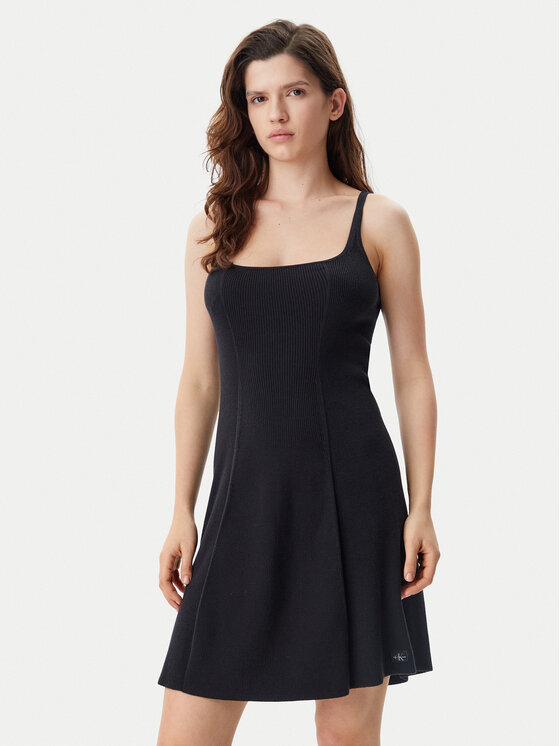 Calvin Klein Jeans Ежедневна рокля J20J225269 Черен Slim Fit за Жени цена