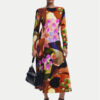Desigual Ежедневна рокля Petals Lacroix 24WWVW18 Цветен Regular Fit за Жени цена