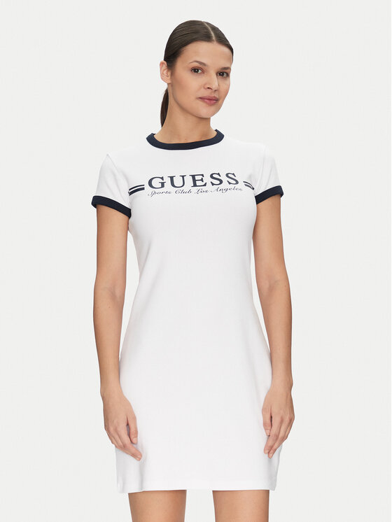 Guess Ежедневна рокля V5GK02 KCQX1 Бял Slim Fit за Жени цена
