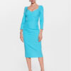 Nissa Ежедневна рокля RZ13994 Светлосиньо Slim Fit за Жени цена