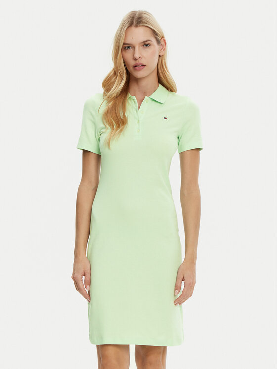 Tommy Hilfiger Ежедневна рокля WW0WW43228 Зелен Slim Fit за Жени цена