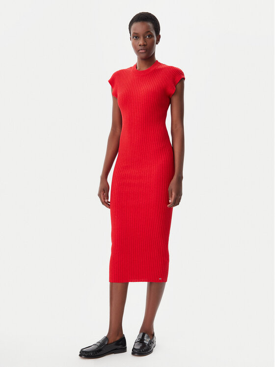 Tommy Hilfiger Ежедневна рокля WW0WW44493 Червен Slim Fit за Жени цена