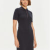 Tommy Hilfiger Ежедневна рокля Slim RWb Tipping Polo 1/2SLV DRS WW0WW42114 Тъмносин Slim Fit за Жени цена