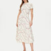 Tommy Hilfiger Ежедневна рокля Modern F&F Midi Dress WW0WW44547 Бял Regular Fit за Жени цена