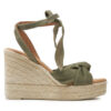 Manebi Еспадрили Hamptons Wedge Espadrilles With Knot W 0.1 WS Зелен за Жени цена