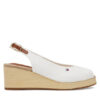 Tommy Hilfiger Еспадрили Flag Mid Wedge Espad Slingback FW0FW08595 Бял за Жени цена