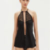 Chantelle Ефирна нощница Reptilia C01NI5 Черен Regular Fit за Жени цена