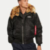 Alpha Industries Зимно яке 113145 Черен Regular Fit за Мъже цена