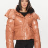 Calvin Klein Jeans Зимно яке High Shine J20J221884 Оранжев Oversize за Жени цена