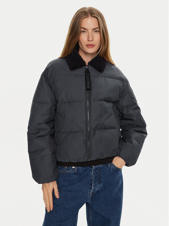 Calvin Klein Jeans Зимно яке Aviator J20J224121 Черен Relaxed Fit за Жени цена