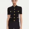 Balmain Кардиган DF1KL023KB07 Черен Regular Fit за Жени цена