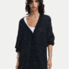 Desigual Кардиган Fredericton 24WWJF22 Черен Relaxed Fit за Жени цена