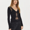 TWINSET Кардиган 242TP3193 Черен Slim Fit за Жени цена