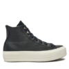 Converse Кецове Chuck Taylor All Star Lift Platform Water Repellent Leather A08312C Черен за Жени цена