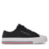 Tommy Hilfiger Кецове Low Cut Lace-Up Sneaker T3A9-33185-1687 S Черен за Момичета цена
