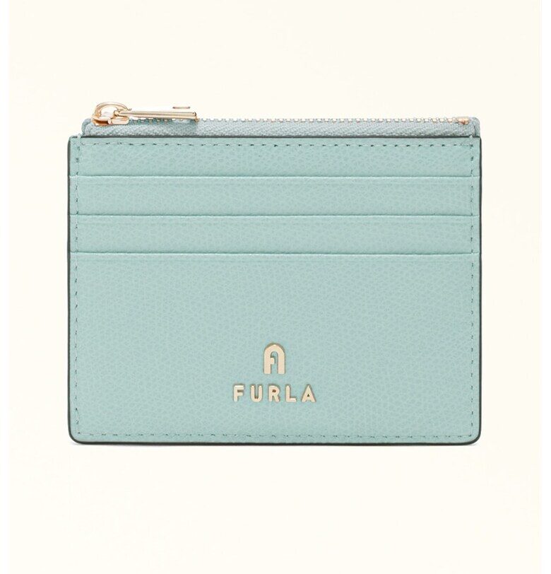 Кожен калъф за карти Camelia с цип Furla