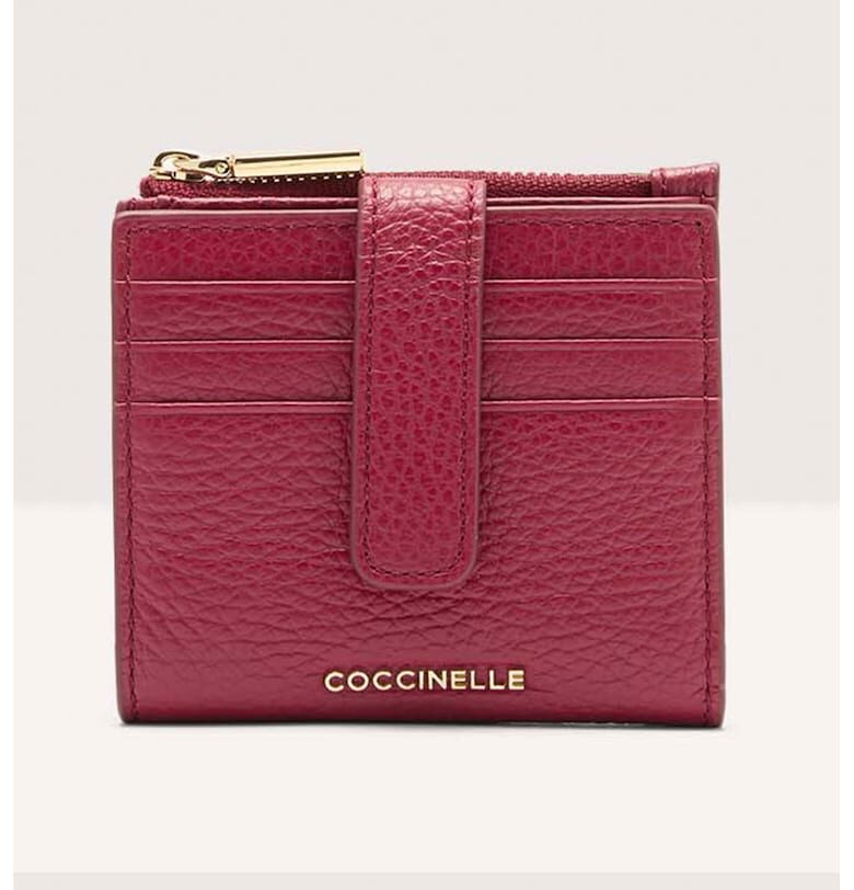 Кожен портфейл Metallic Soft с лого COCCINELLE