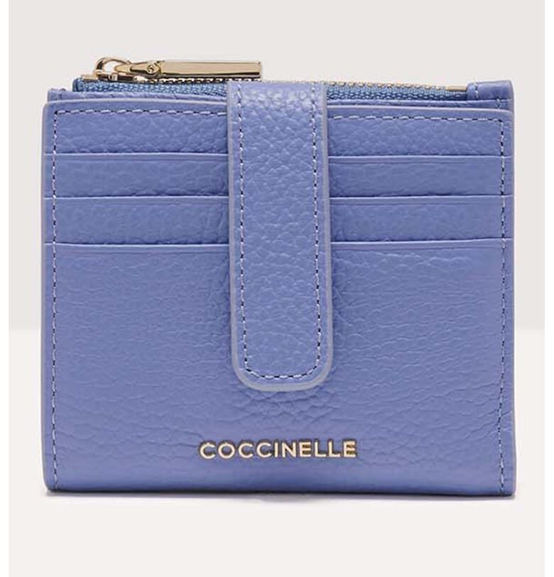 Кожен портфейл Metallic Soft с лого COCCINELLE