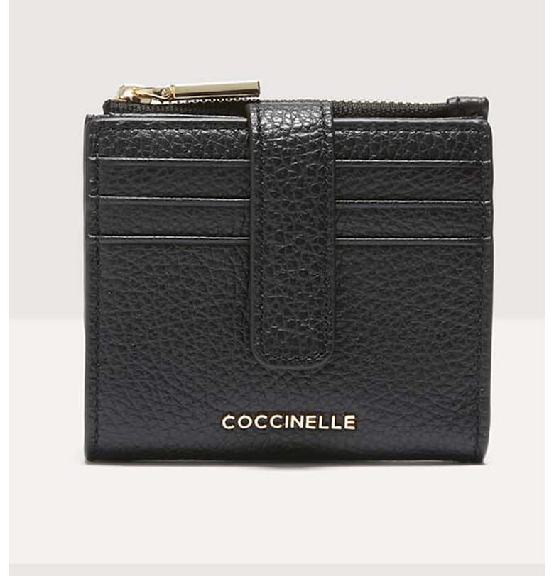 Кожен портфейл Metallic Soft с лого COCCINELLE