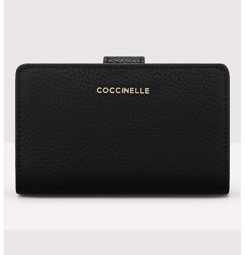 Кожен портфейл Metallic Soft с релеф COCCINELLE