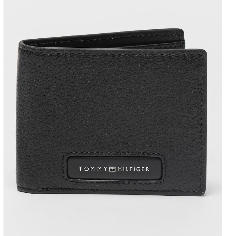 Кожен портфейл с двойно прегъване с лого Tommy Hilfiger