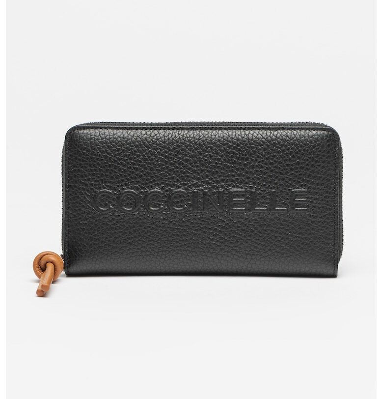 Кожен портфейл с лого COCCINELLE