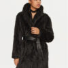Gaudi Кожено палто 421FD39005 Черен Regular Fit за Жени цена