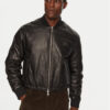 AMI PARIS Кожено яке HJK131LH0044 Черен Regular Fit за Мъже цена