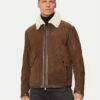 Boss Кожено яке C-Montel 50524458 Кафяв Regular Fit за Мъже цена