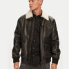 Hugo Кожено яке Loran 50521030 Черен Regular Fit за Мъже цена