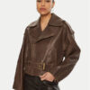 Miss Sixty Кожено яке 6L4LJ2230000 Кафяв Regular Fit за Жени цена