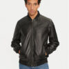 Pepe Jeans Кожено яке Torno PM402986 Черен Regular Fit за Мъже цена