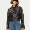 Weekend Max Mara Кожено яке Saletta 2425446041 Черен Standard Fit за Жени цена