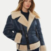 Munthe Кожух Tishia 243150324341 Син Loose Fit за Жени цена