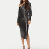 Dixie Коктейлна рокля A698K016A Черен Slim Fit за Жени цена
