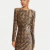 Elisabetta Franchi Коктейлна рокля AR-57J-47E2-V900 Златист Regular Fit за Жени цена