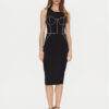 Elisabetta Franchi Коктейлна рокля AB-724-51E2-V440 Черен Slim Fit за Жени цена