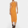 Patrizia Pepe Коктейлна рокля 2A2735/K186-R824 Оранжев Slim Fit за Жени цена